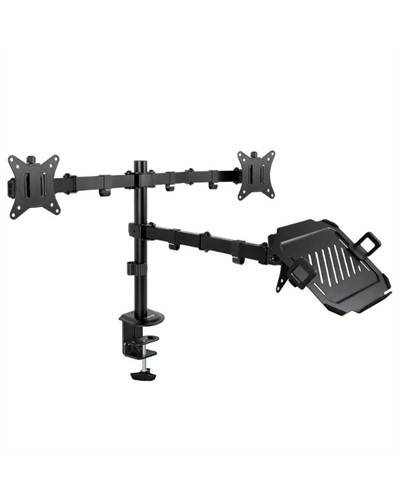 Tooq DB1202TN-B Soporte mesa 2 pantallas+ portatil