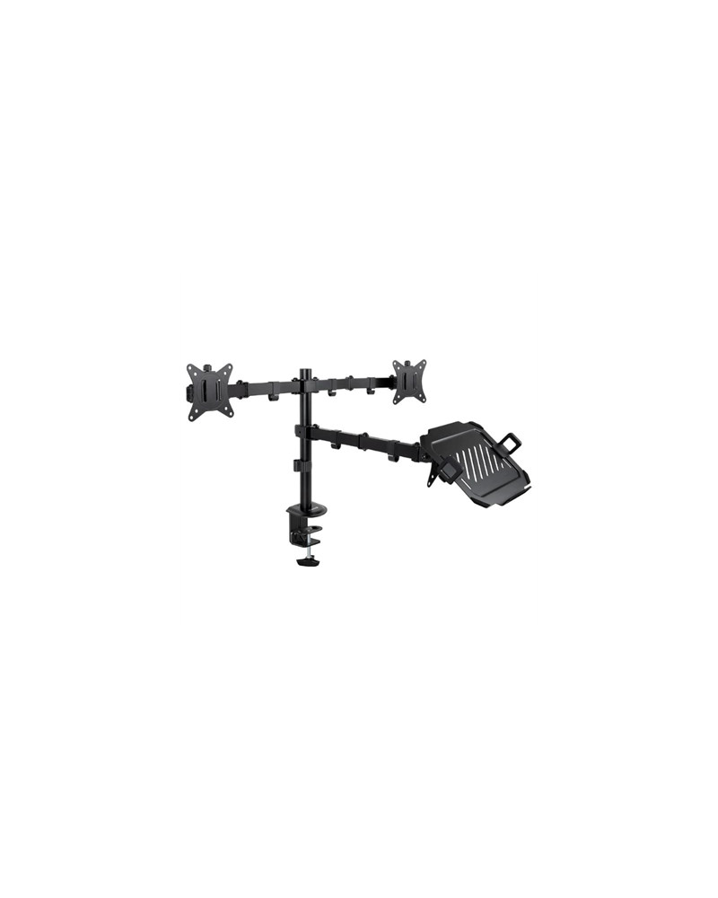 Tooq DB1202TN-B Soporte mesa 2 pantallas+ portatil