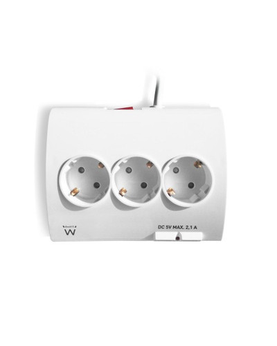 EWENT EW3935 Regleta 5 Schuko + 2 usb 2.1A