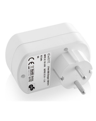 EWENT EW1211 Cargador 2 puertos usb 3.1A